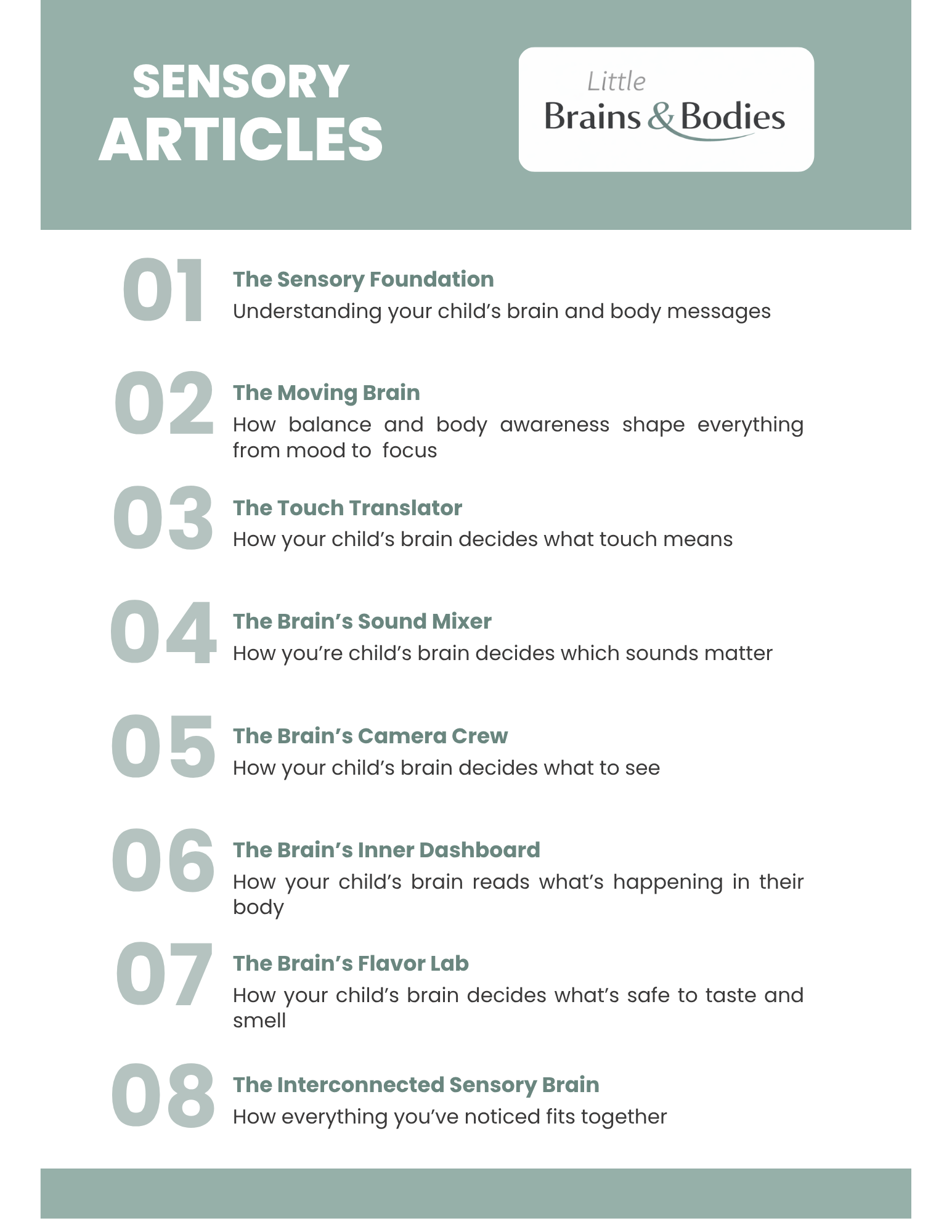 Sensory Processing - Five Domains Deep Dive